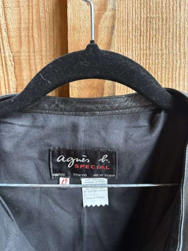 Cardigan cuir Agnès B – Image 2