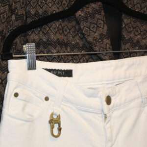Jean blanc Gucci